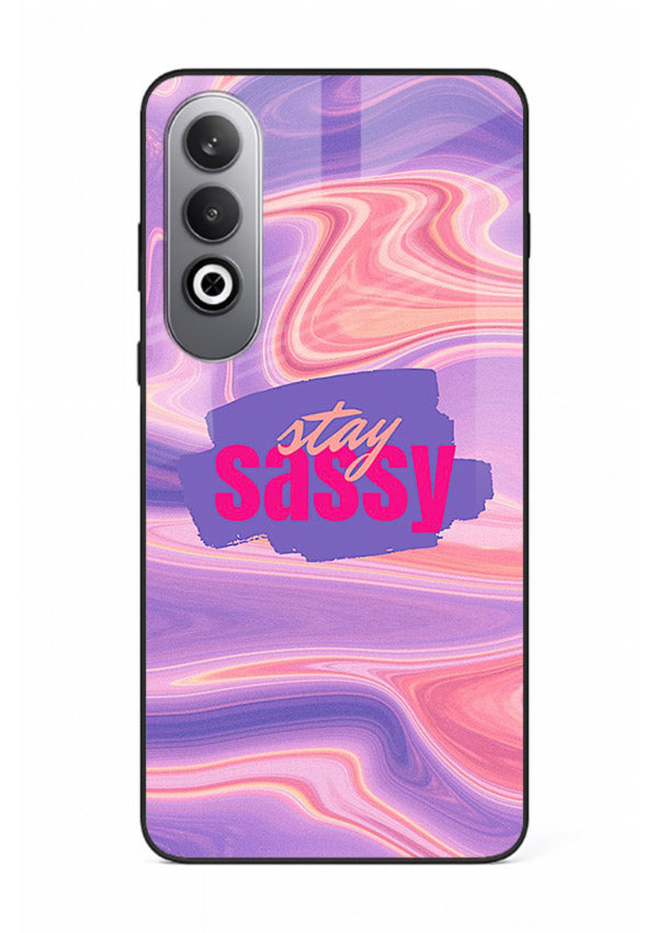 Stay Sassy Waves aesthetic illustration OnePlus Nord CE4 glass back cover