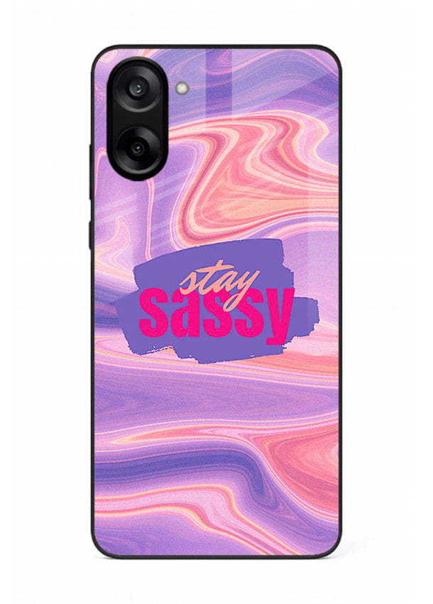 Stay Sassy Waves aesthetic illustration OnePlus Nord CE5 glass back cover