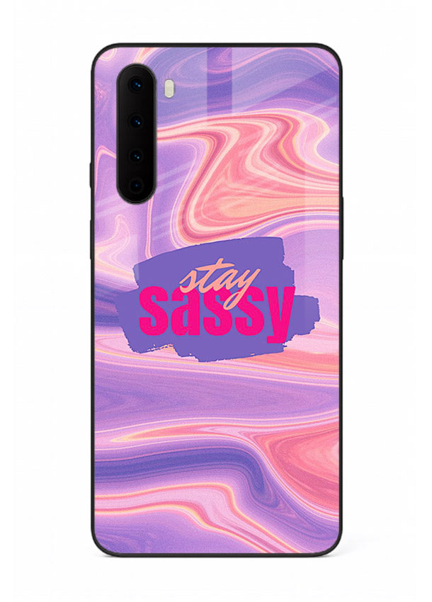 Stay Sassy Waves aesthetic illustration OnePlus Nord glass back cover