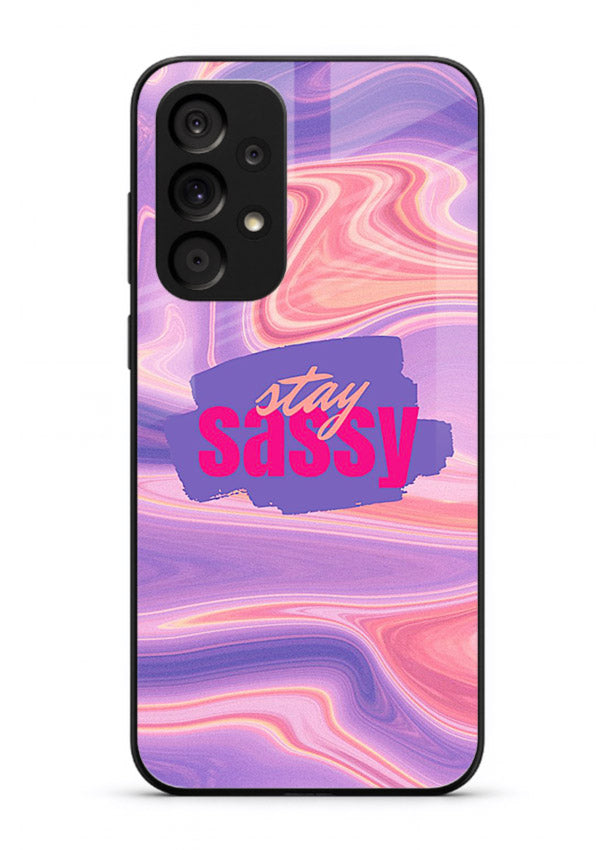 Stay Sassy Waves aesthetic illustration Samsung M32 5G glass back cover