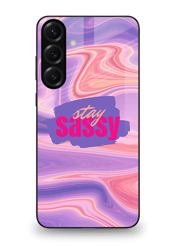 Stay Sassy Waves aesthetic illustration Samsung A16 5G glass back cover