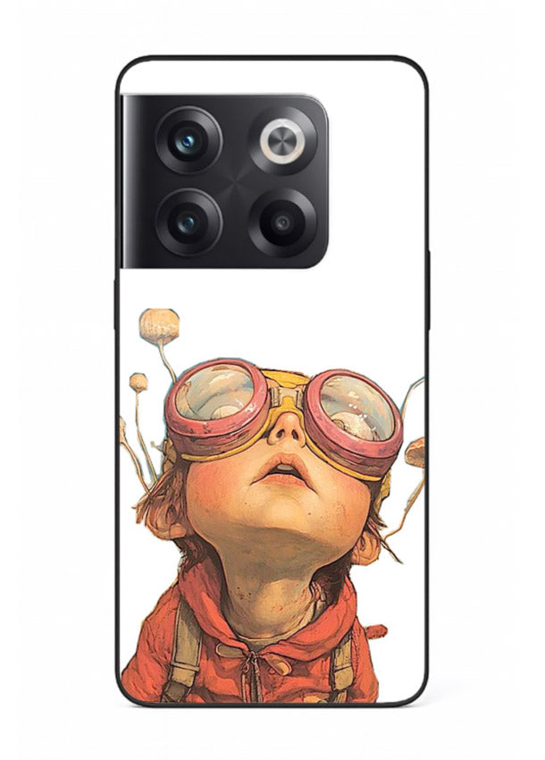 Steampunk Goggles Kid retro character OnePlus 10T glass back cover