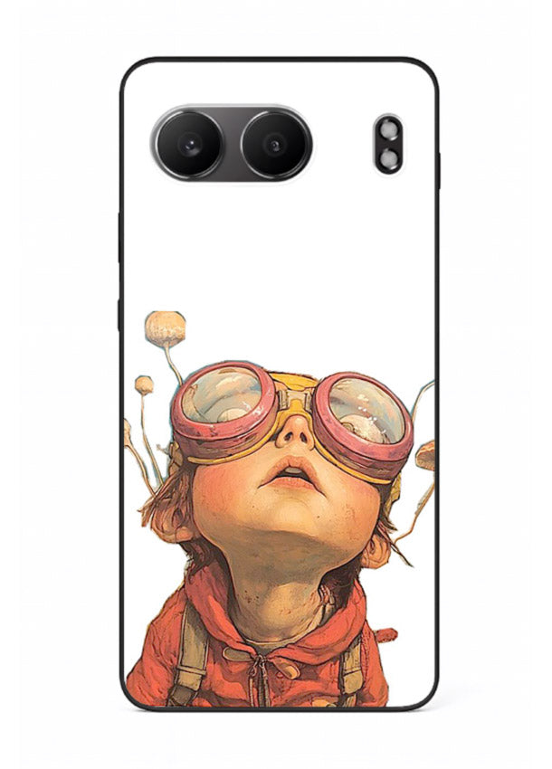 Steampunk Goggles Kid retro character OnePlus Nord 4 glass back cover