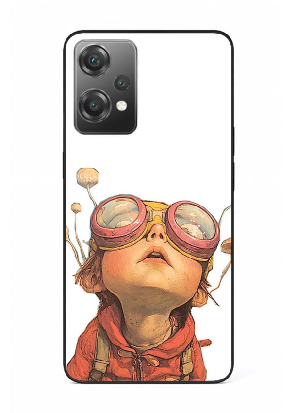 Steampunk Goggles Kid retro character OnePlus Nord CE2 Lite 5G glass back cover
