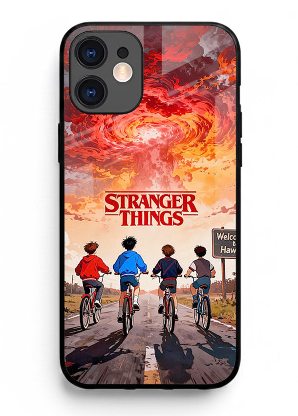 Supernatural storm artwork printed on glossy tempered glass iPhone 11 back cover