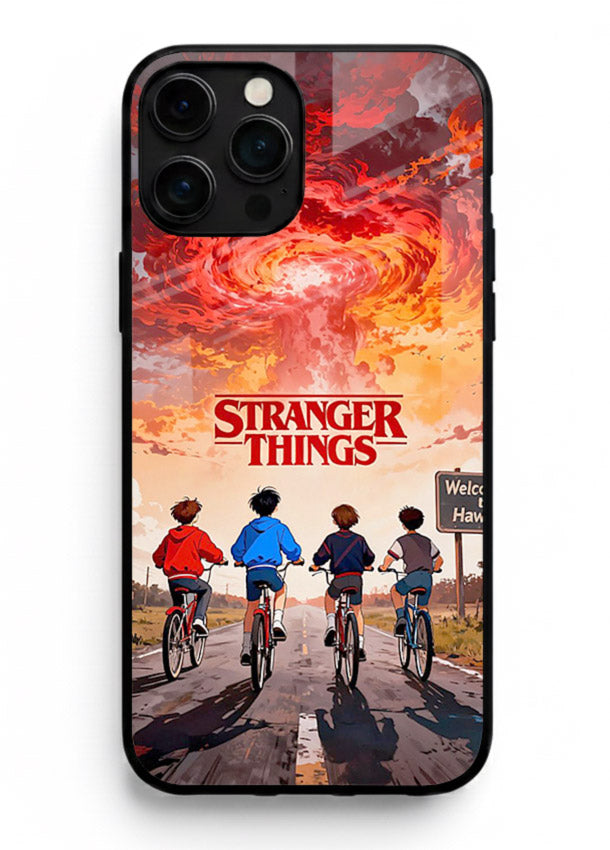 Supernatural storm artwork printed on glossy tempered glass iPhone 13 Pro Max back cover