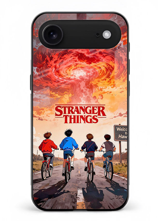 Supernatural storm artwork printed on glossy tempered glass iPhone 18 Air back cover