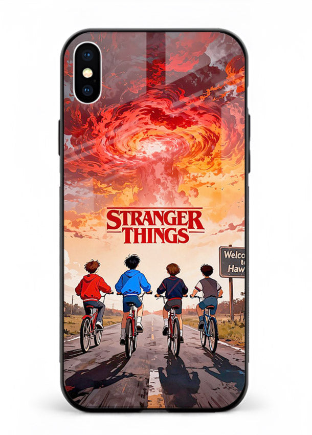 Supernatural storm artwork printed on glossy tempered glass iPhone XS Max back cover