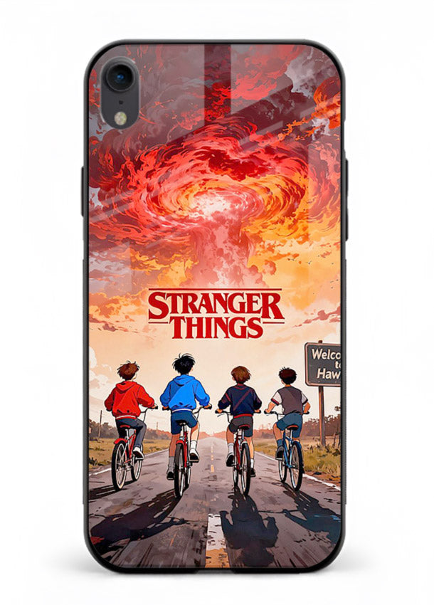 Supernatural storm artwork printed on glossy tempered glass iPhone XR back cover