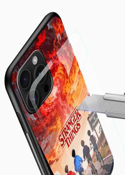 Supernatural storm artwork printed on glossy tempered glass phone back cover - 4