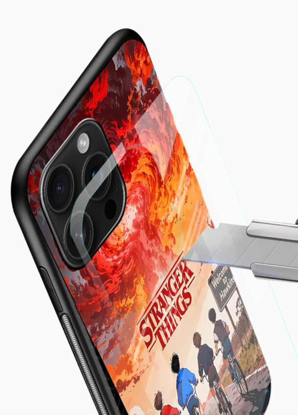 Supernatural storm artwork printed on glossy tempered glass phone back cover - 4