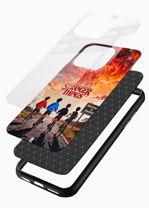 Supernatural storm artwork printed on glossy tempered glass phone back cover - 3