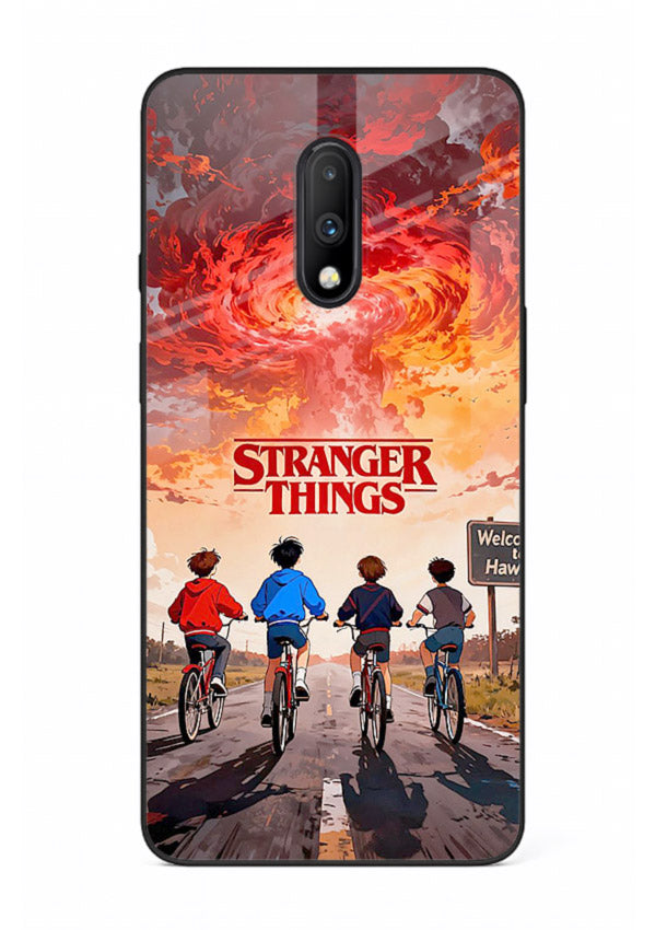 Supernatural storm artwork printed on glossy tempered glass OnePlus 7 back cover