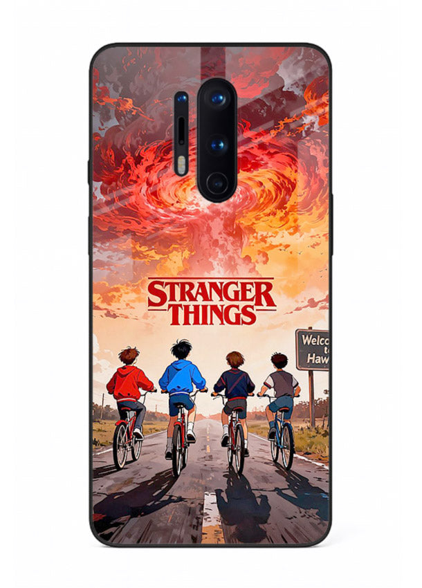 Supernatural storm artwork printed on glossy tempered glass OnePlus 8 Pro back cover