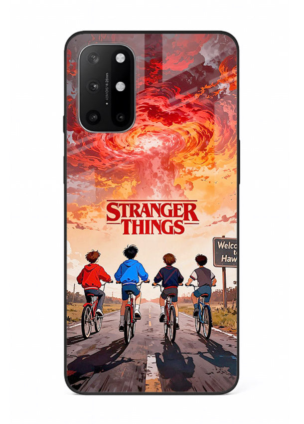 Supernatural storm artwork printed on glossy tempered glass OnePlus 8T back cover
