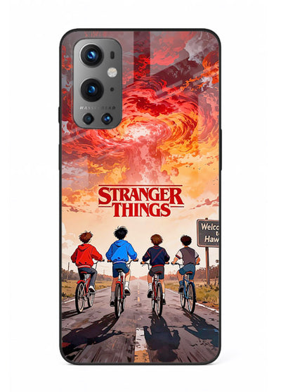 Supernatural storm artwork printed on glossy tempered glass OnePlus 9 back cover