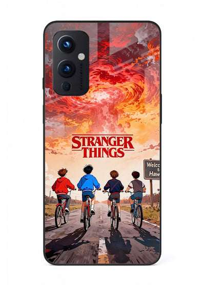 Supernatural storm artwork printed on glossy tempered glass OnePlus 9 Pro back cover