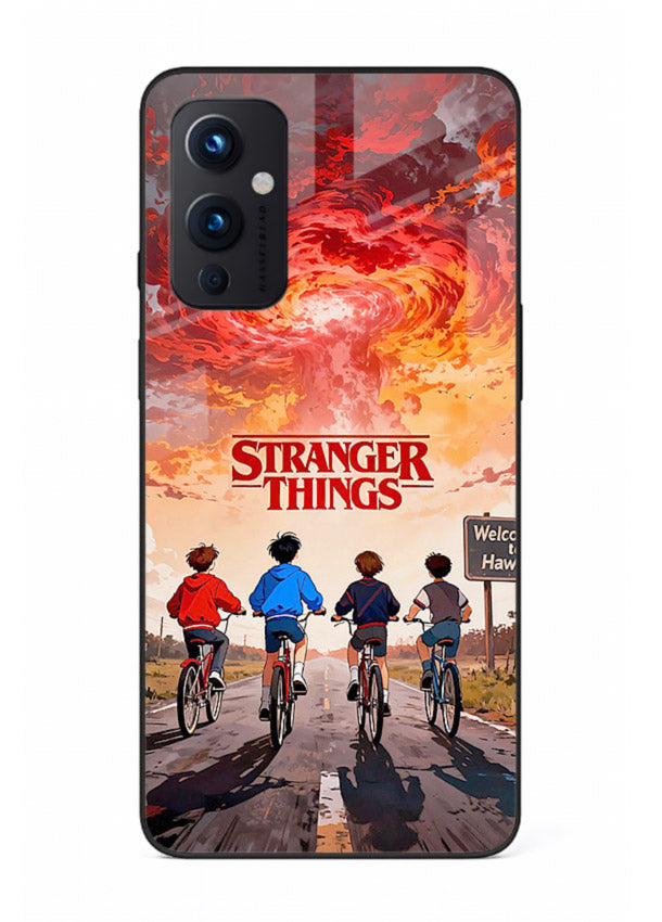 Supernatural storm artwork printed on glossy tempered glass OnePlus 9 Pro back cover