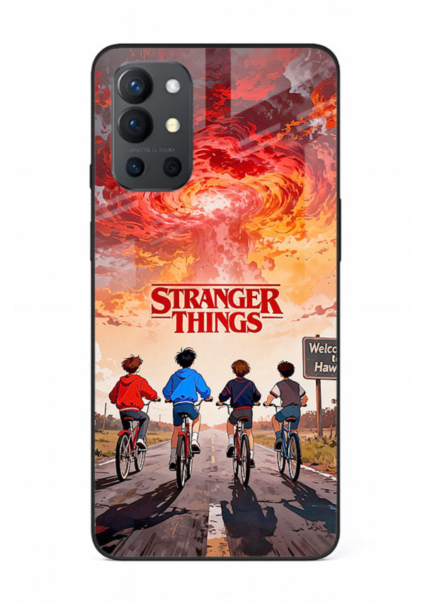 Supernatural storm artwork printed on glossy tempered glass OnePlus 9R back cover