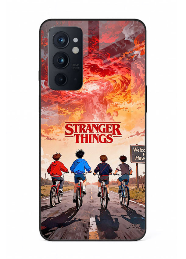 Supernatural storm artwork printed on glossy tempered glass OnePlus 9RT back cover