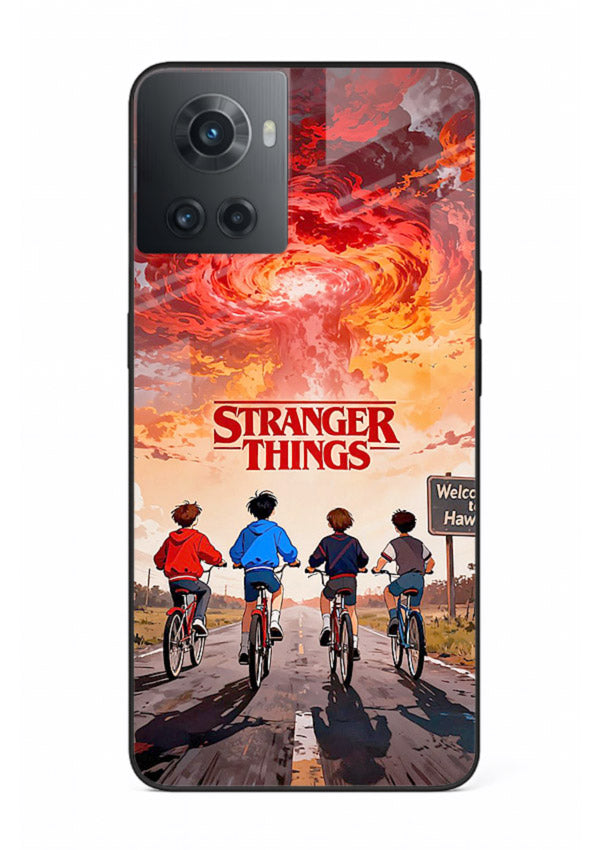 Supernatural storm artwork printed on glossy tempered glass OnePlus 10R back cover