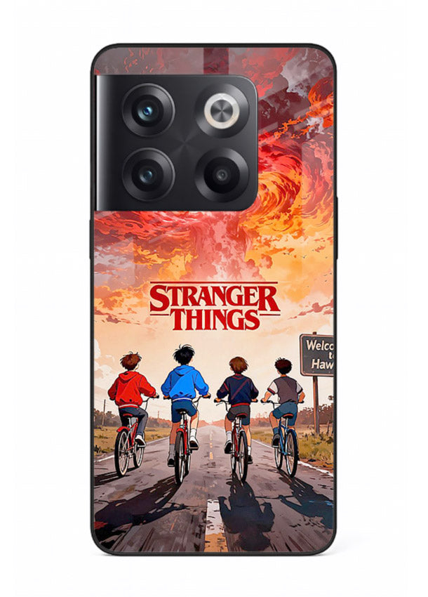 Supernatural storm artwork printed on glossy tempered glass OnePlus 10T back cover