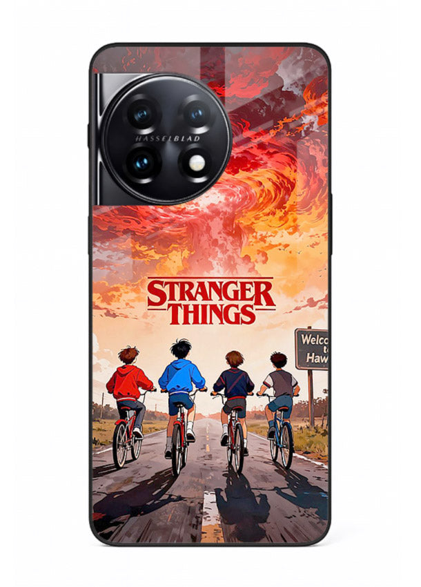 Supernatural storm artwork printed on glossy tempered glass OnePlus 11 back cover