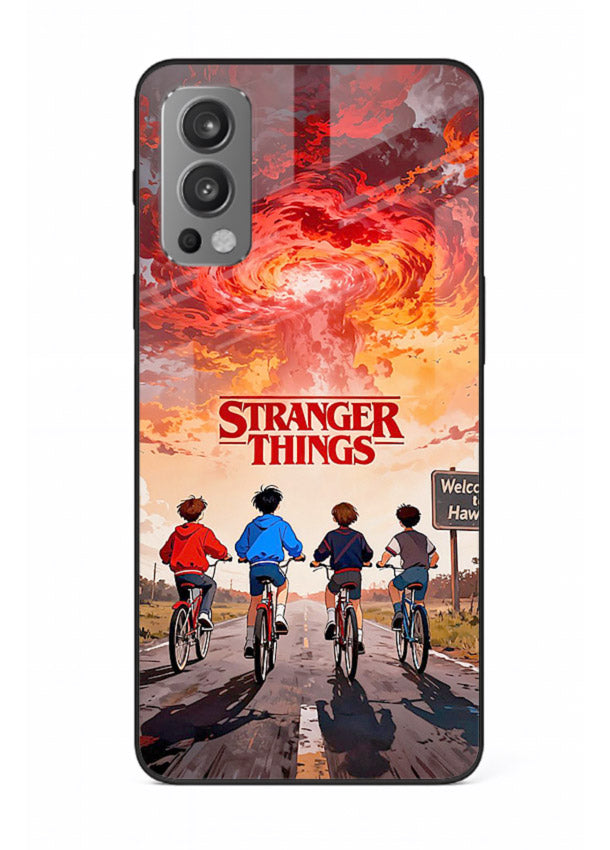 Supernatural storm artwork printed on glossy tempered glass OnePlus Nord 2 back cover