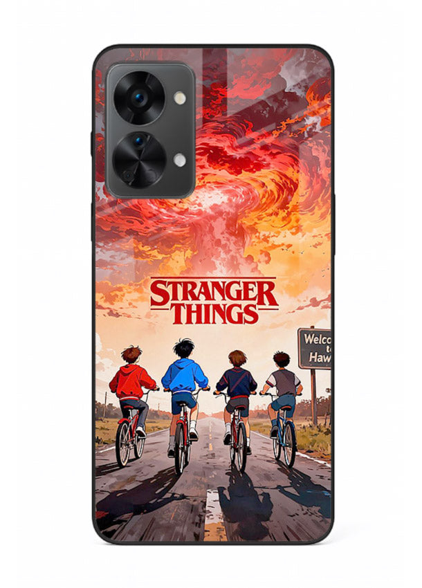 Supernatural storm artwork printed on glossy tempered glass OnePlus Nord 2T back cover