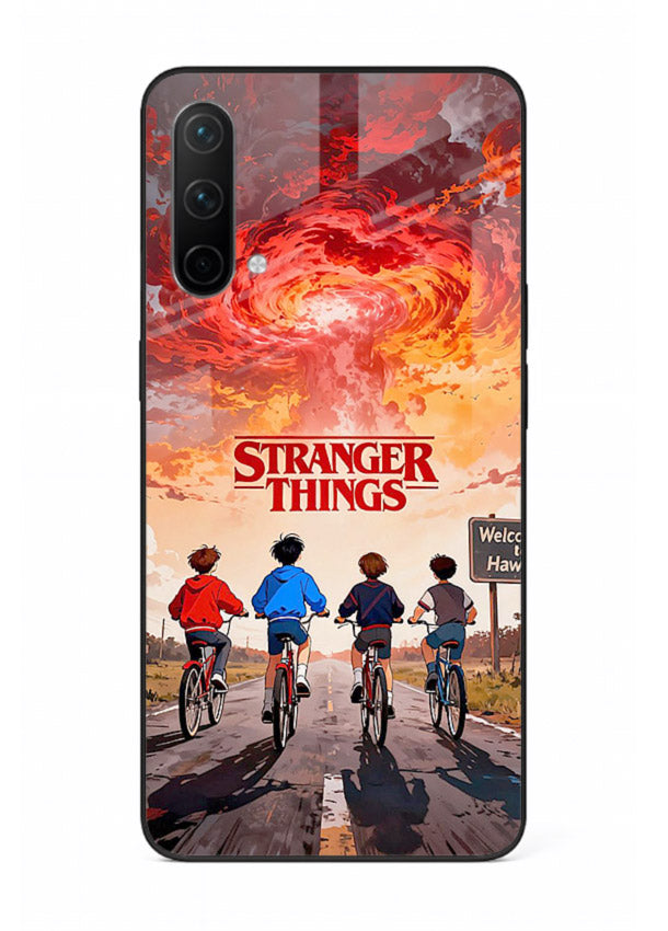 Supernatural storm artwork printed on glossy tempered glass OnePlus Nord CE 5G back cover