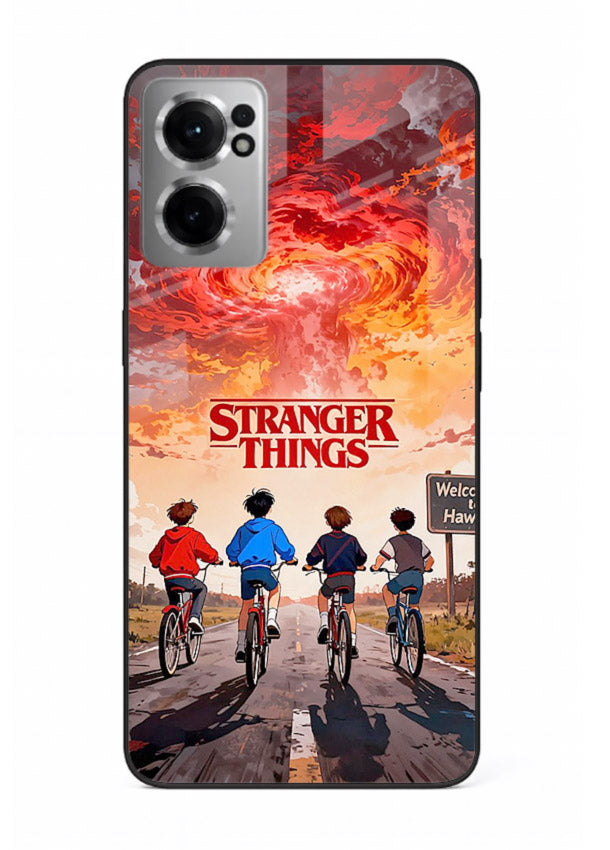 Supernatural storm artwork printed on glossy tempered glass OnePlus Nord CE2 5G back cover