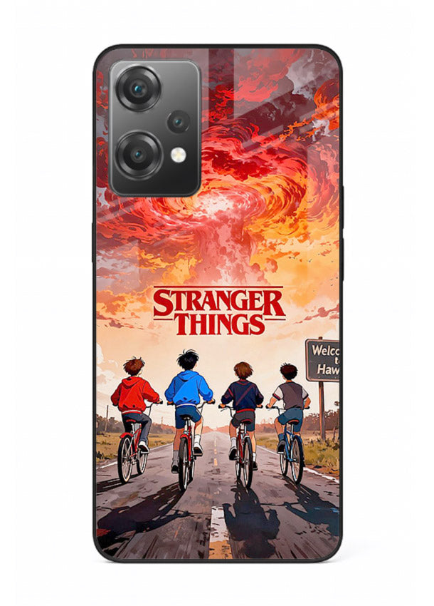 Supernatural storm artwork printed on glossy tempered glass OnePlus Nord CE2 Lite 5G back cover