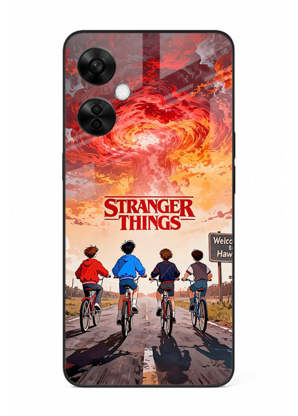 Supernatural storm artwork printed on glossy tempered glass OnePlus Nord CE3 Lite back cover