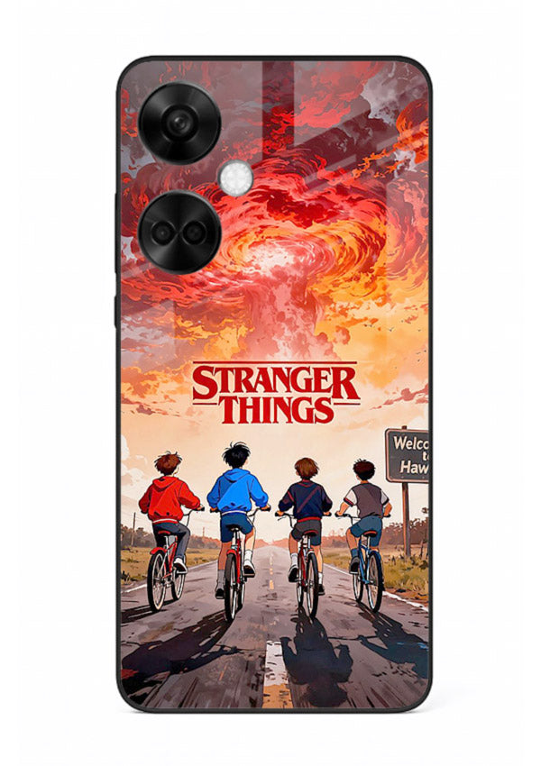 Supernatural storm artwork printed on glossy tempered glass OnePlus Nord CE3 back cover