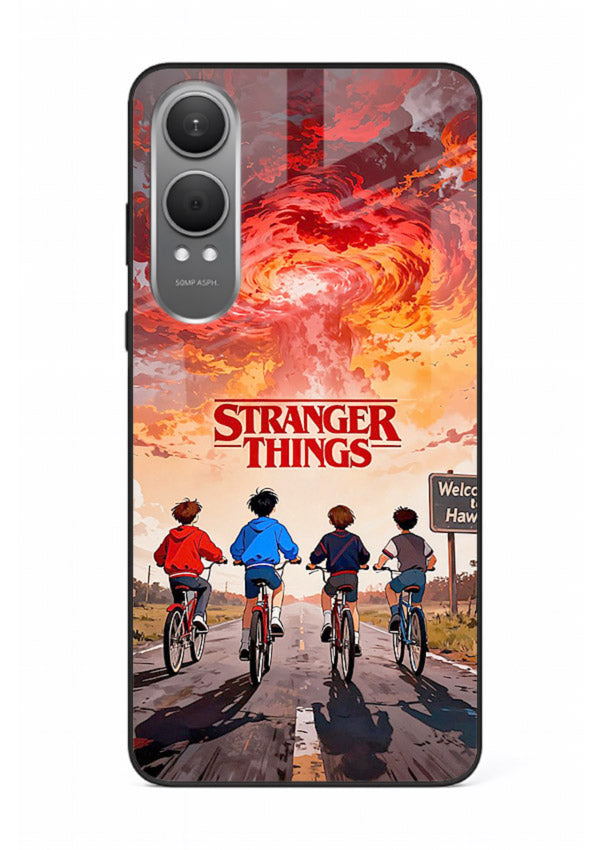 Supernatural storm artwork printed on glossy tempered glass OnePlus Nord CE4 Lite back cover