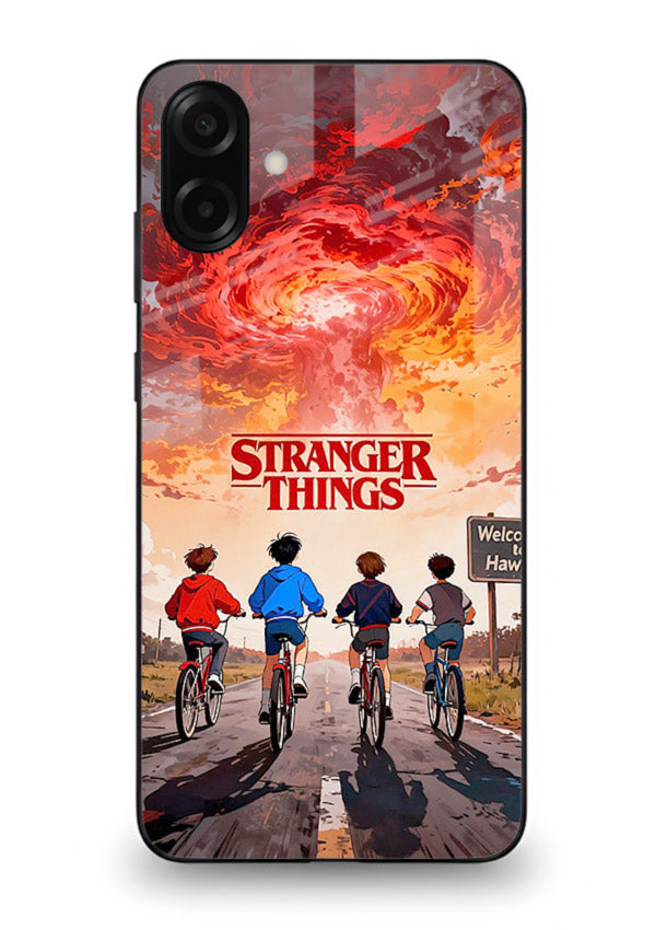 Supernatural storm artwork printed on glossy tempered glass Samsung A07 4G back cover