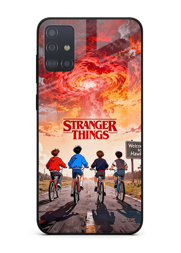 Supernatural storm artwork printed on glossy tempered glass Samsung A71 back cover