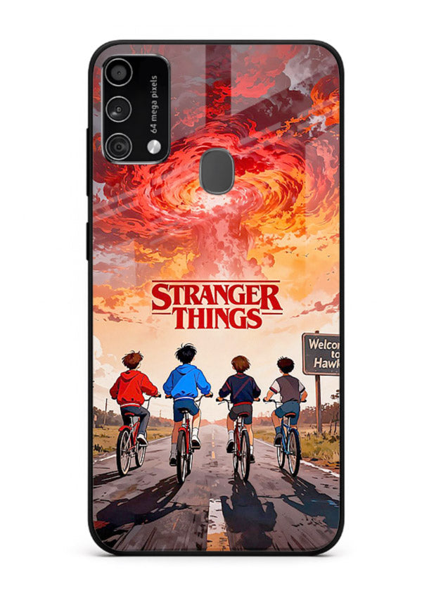 Supernatural storm artwork printed on glossy tempered glass Samsung F41 back cover