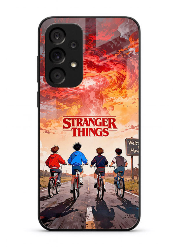 Supernatural storm artwork printed on glossy tempered glass Samsung A73 5G back cover