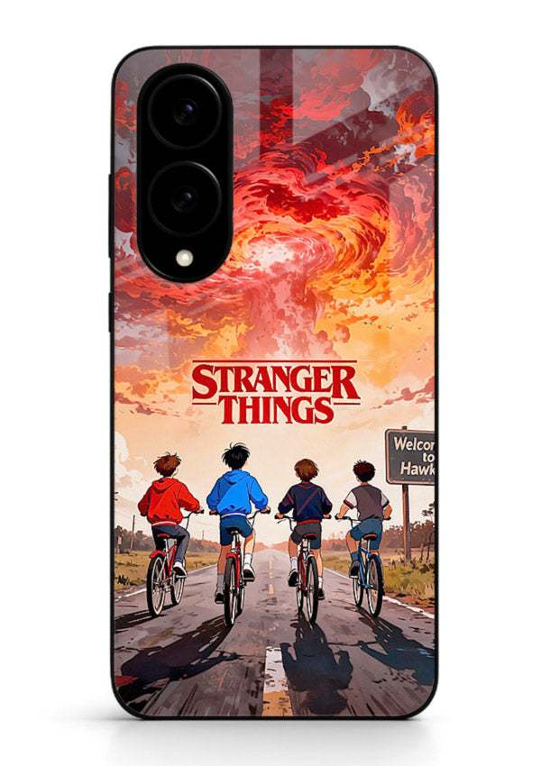 Supernatural storm artwork printed on glossy tempered glass Samsung S25 Edge back cover