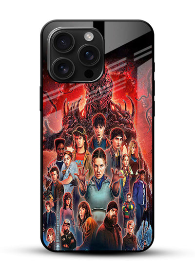 Adventure battle collage artwork printed on glossy tempered glass mobile back cover - 1