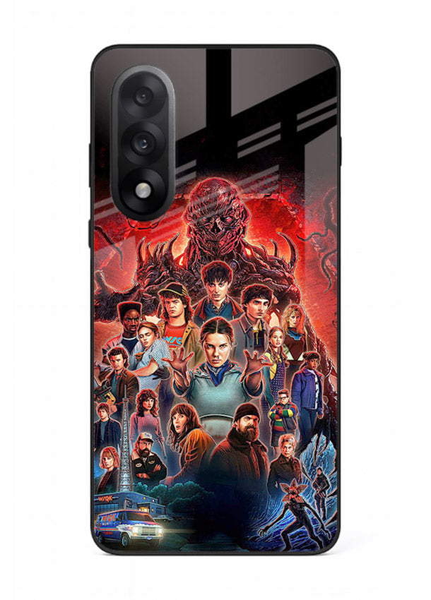 Adventure battle collage artwork printed on glossy tempered glass OnePlus Nord 5 back cover