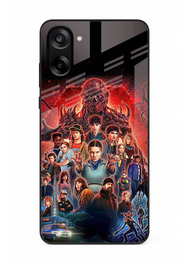 Adventure battle collage artwork printed on glossy tempered glass OnePlus Nord CE5 back cover