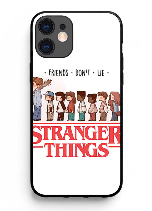 Retro squad artwork printed on premium tempered glass iPhone 11 back cover
