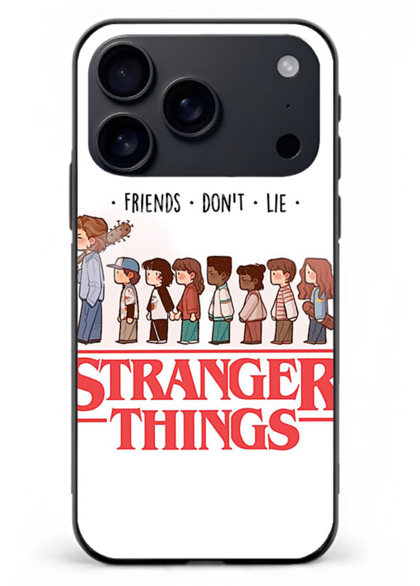 Retro squad artwork printed on premium tempered glass iPhone 18 Pro Max back cover