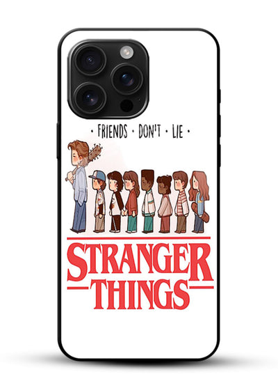 Retro squad artwork printed on premium tempered glass mobile back cover - 1