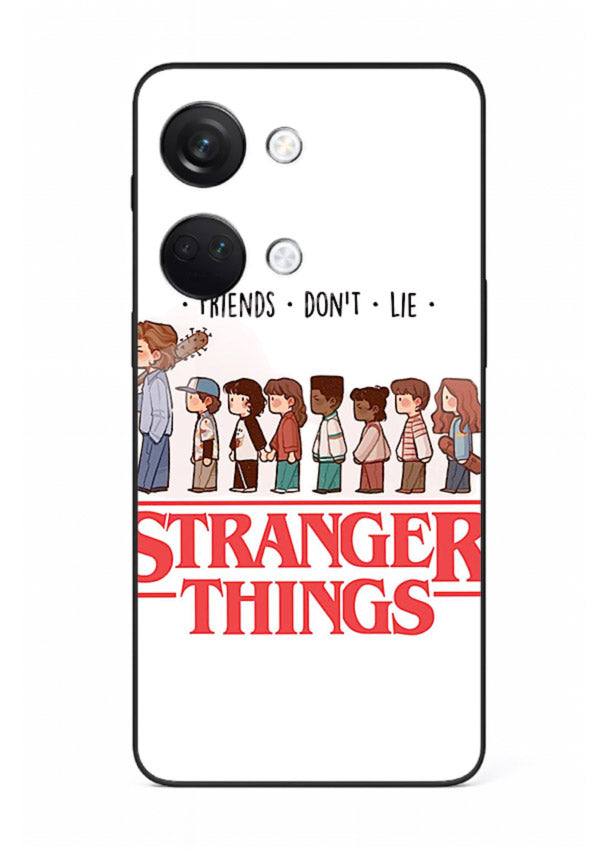 Retro squad artwork printed on premium tempered glass OnePlus Nord 3 back cover
