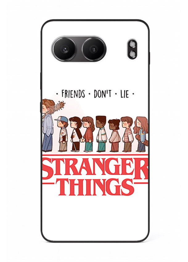 Retro squad artwork printed on premium tempered glass OnePlus Nord 4 back cover