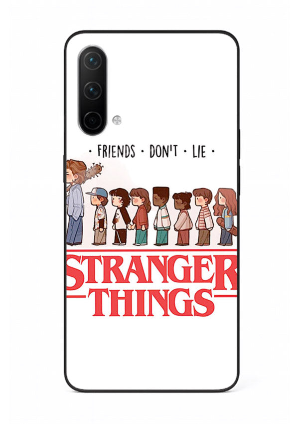 Retro squad artwork printed on premium tempered glass OnePlus Nord CE 5G back cover