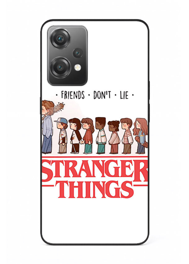 Retro squad artwork printed on premium tempered glass OnePlus Nord CE2 Lite 5G back cover